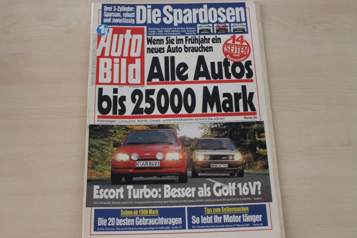 Deckblatt Auto Bild (08/1987)